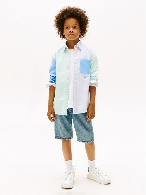 Camisa Oxford Color Block