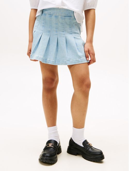 Falda Denim Plisada