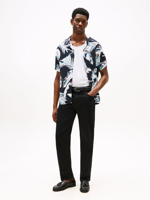 Camisa Tropical Print Con Logo