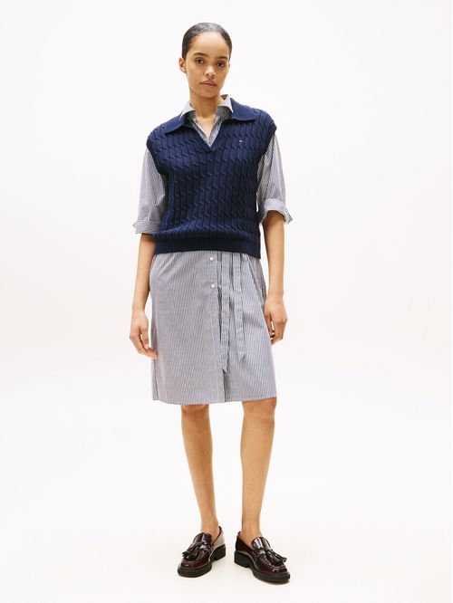 Sweater Trenzado Sin Mangas