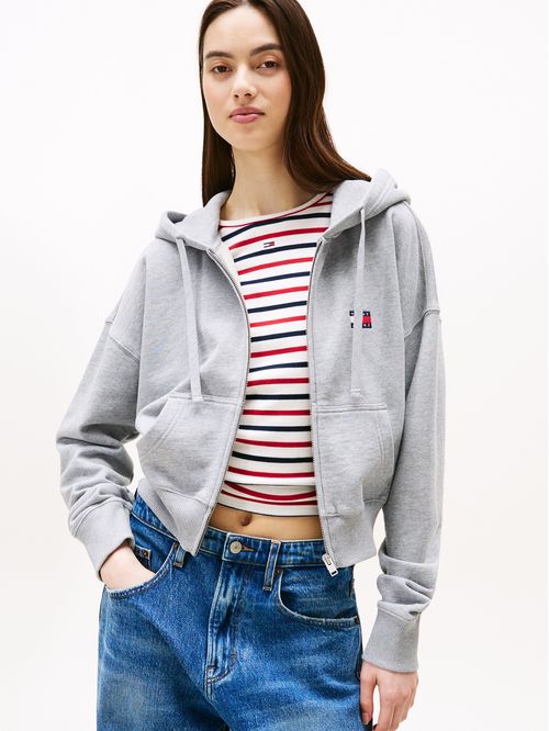 Polerón Hoodie Cropped Con Cierre