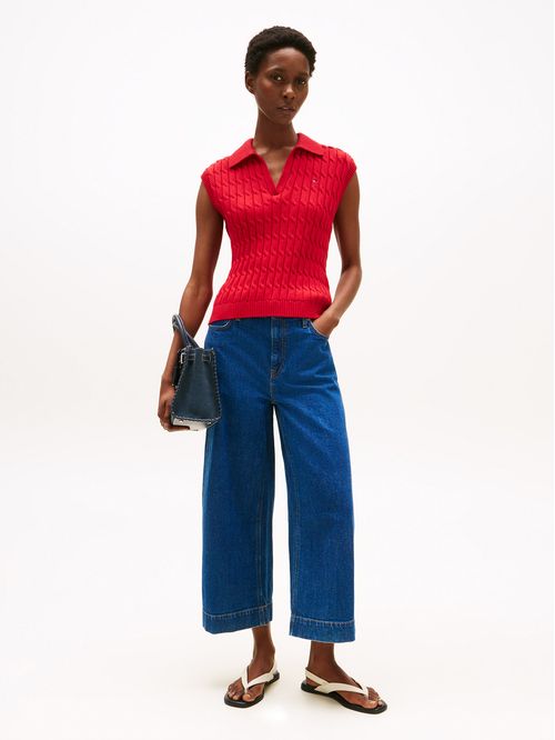 Sweater Trenzado Sin Mangas