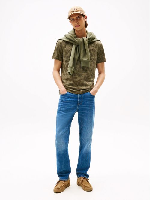 Polera Con Bolsillo Y Print De Hojas