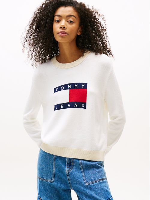 Sweater Colorblock Con Logo Bordado