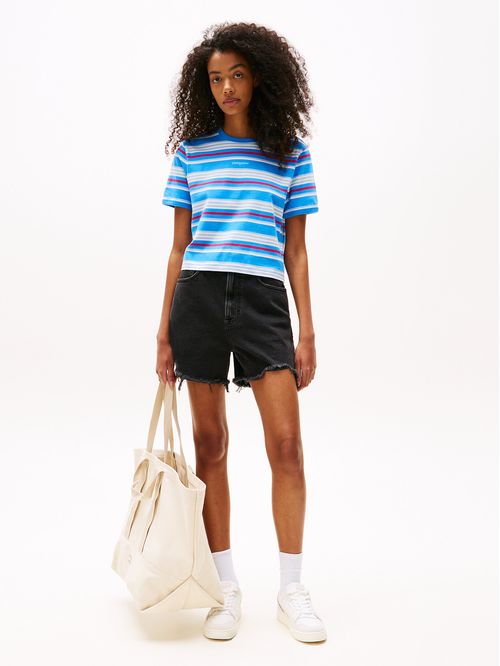 Polera De Rayas Con Logo