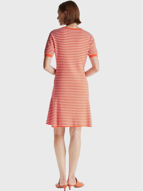 Vestido De Rayas Con Logo