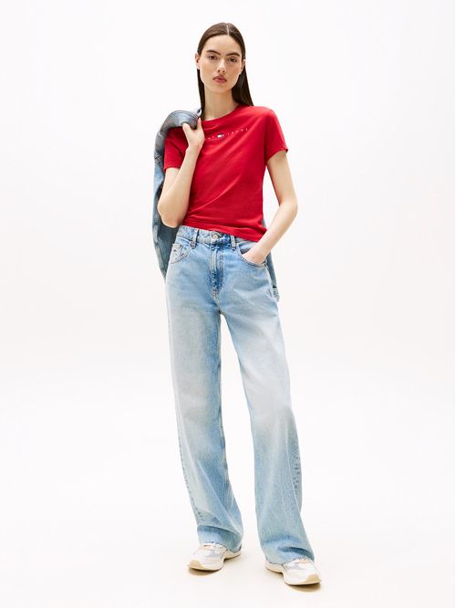 Polera Slim Fit Con Logo Lineal