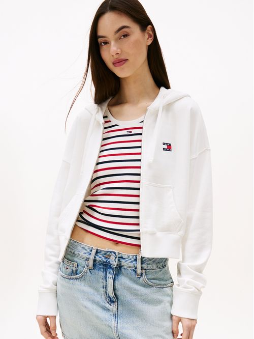 Polerón Hoodie Cropped Con Cierre