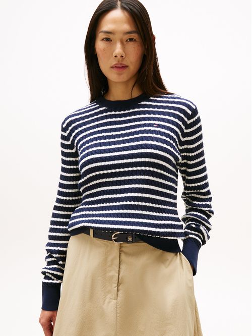 Sweater De Punto Trenzado