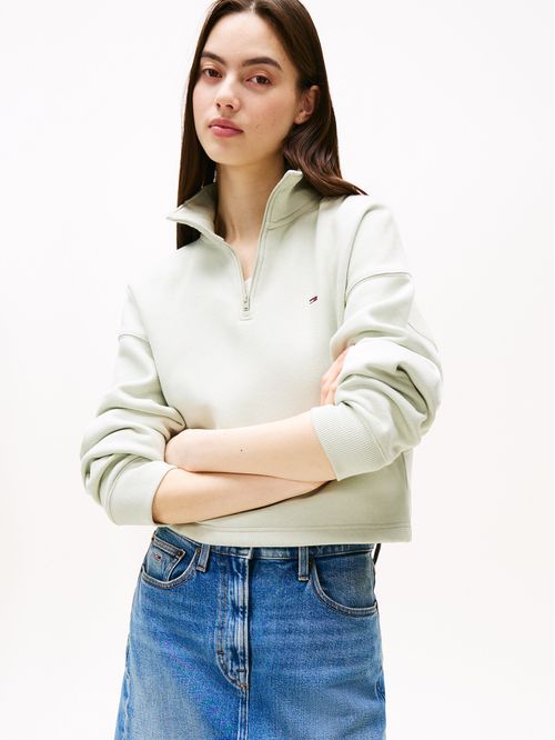 Polerón Relaxed Cropped Con Cremallera