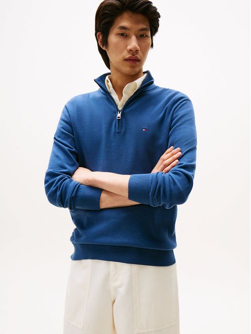 Sweater Essential Cotton Con Medio Cierre