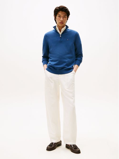 Sweater Essential Cotton Con Medio Cierre