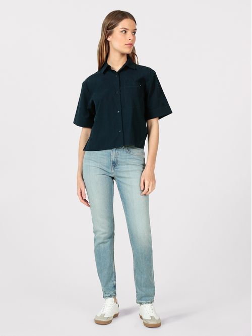 Camisa Poplin Con Bolsillo