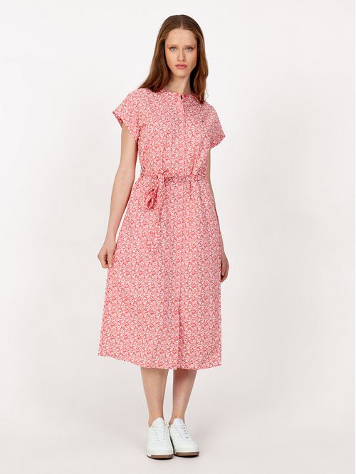 Vestido Floral Con Logo