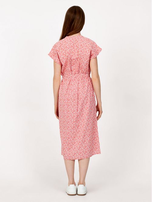 Vestido Floral Con Logo