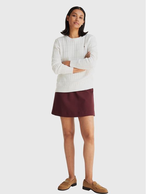 Sweater Tejido De Cable Trenzado