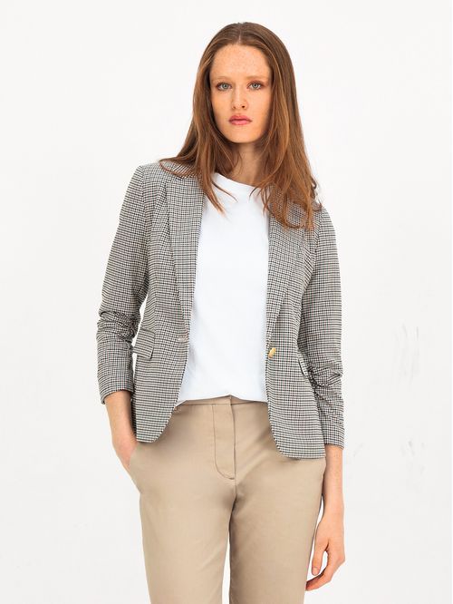Blazer Con Diseño De Cuadros