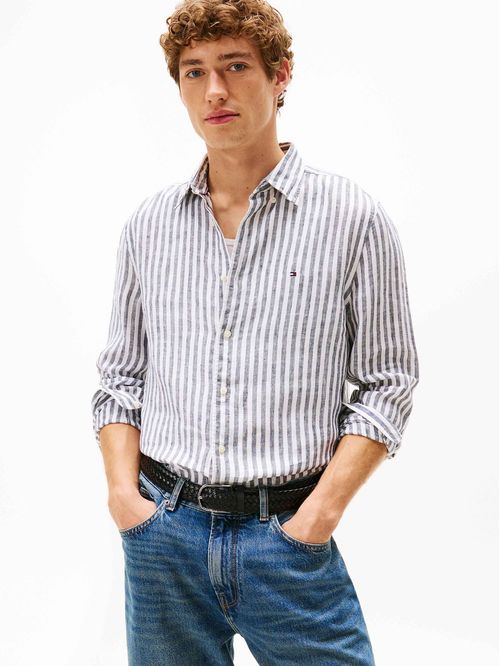 Camisa Linen Stripe Regular Fit