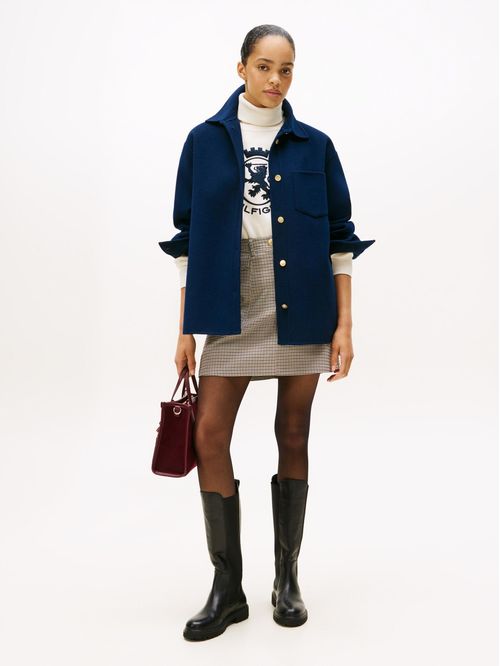 Falda Con Estampado De Cuadros