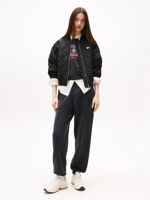 Chaqueta Bomber Acolchada Con Logo