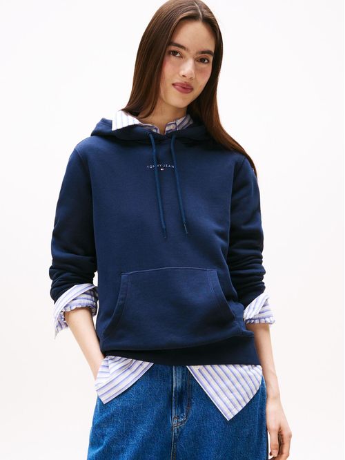 Polerón Hoodie Con Logo Lineal