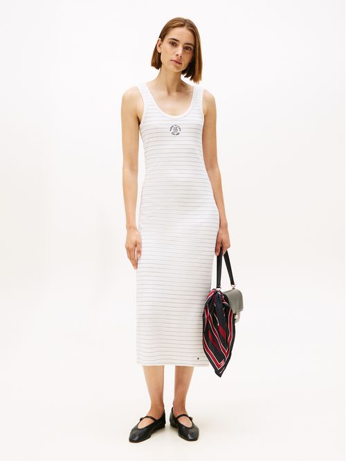 Vestido Slim Fit Con Diseño A Rayas