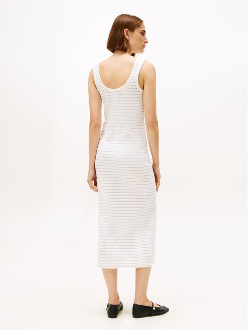 Vestido Slim Fit Con Diseño A Rayas