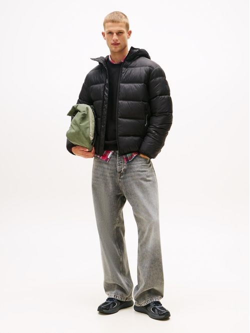 Parka Acolchada Hooded Con Logo