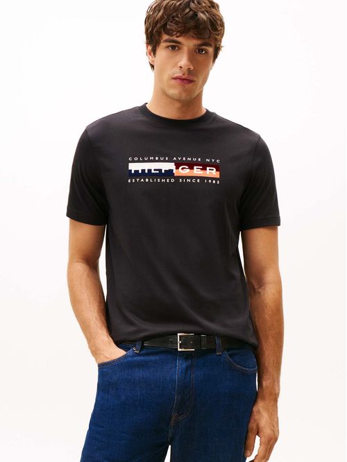 Polera Colour Block Graphic Logo