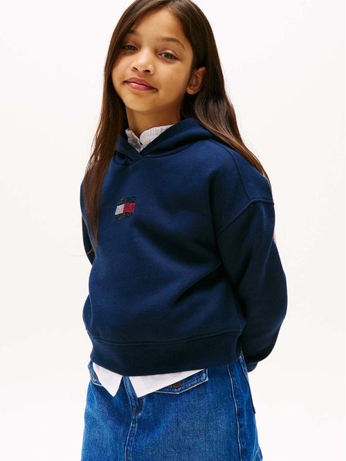 Polerón Hoodie Con Logo De Strass