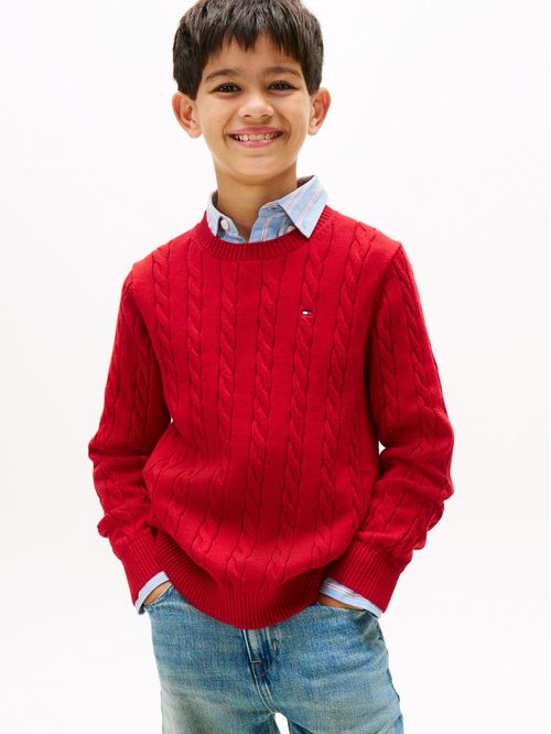 Sweater De Niño De Punto Trenzado