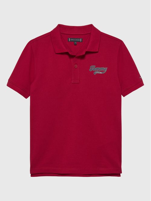 Polo Varsity Con Logo Gráfico De Niño