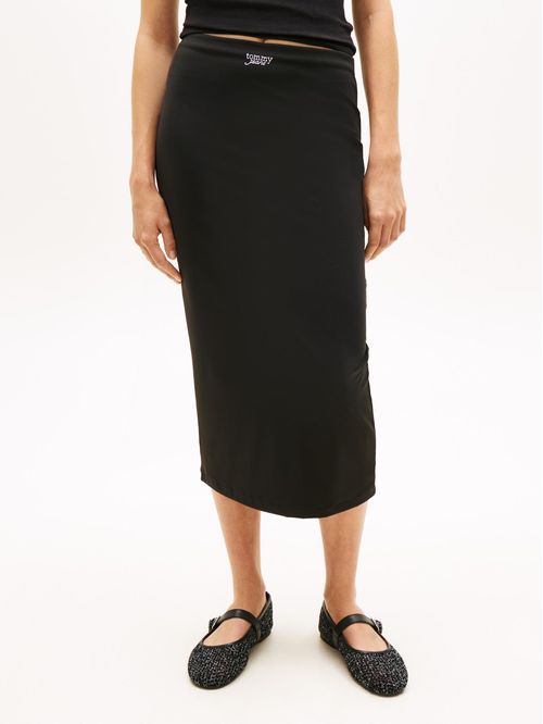 Falda Bodycon Midi Con Logo